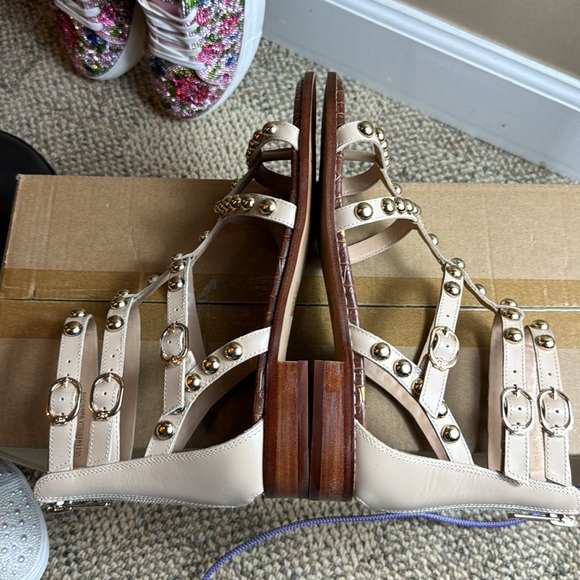 Sam Edelman • Women’s Estella Studded Gladiator Sandal • Size 8.5 • Sandshell • - Picture 7 of 17